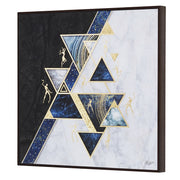 Furn & Deco Golden Embossed Wall Painting For Home Decoration